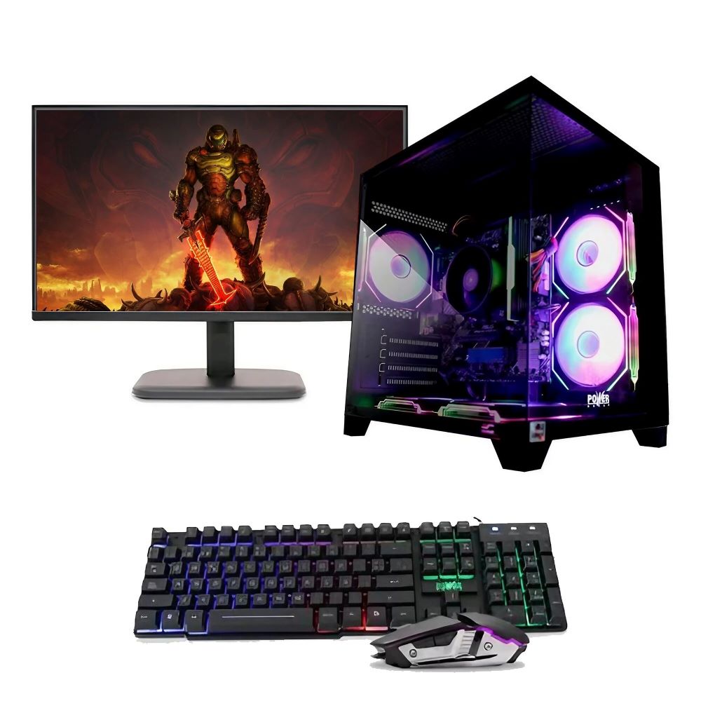 Computador Gamer Monitor 24”  120HZ  Procesador AMD RYZEN 5 5600GT 32GB RGB  SSD m.2 500GB Sistema Operativo Windows PREINSTALADO